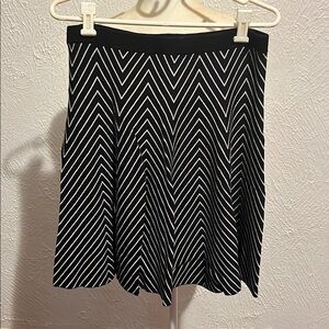 Grace Elements Black and White Mini Skater Skirt